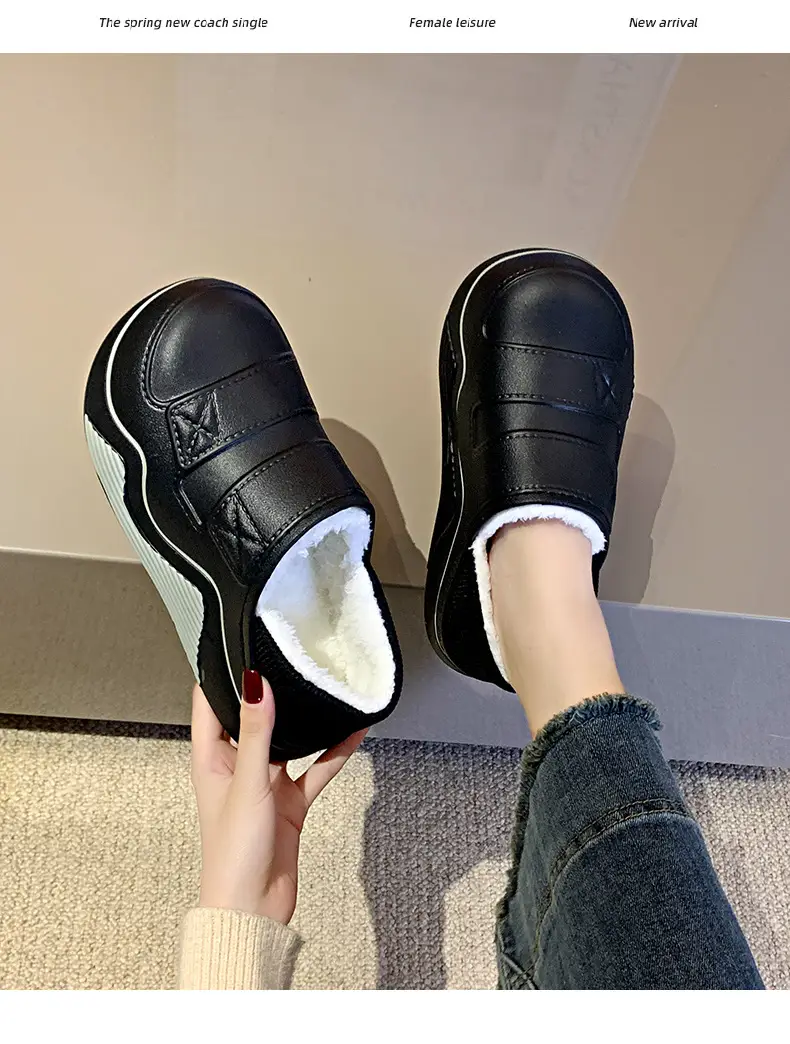 Cotton Slippers for Women, New Autumn and Winter Models, Fleece-Lined for Warmth, Eva Thick-Soled, Suitable for Indoor and Outdoor Use, Wholesale — feature 25