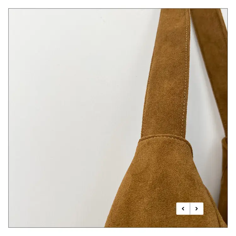Korean-style Woolen Shoulder Bag Brown Large Capacity — feature 5