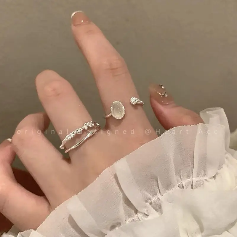 Ins Style Korean Niche Ring, Feminine, Versatile, Simple and Personalized Pair of Rings, High-End Open Index Finger Ring Wholesale — feature 13