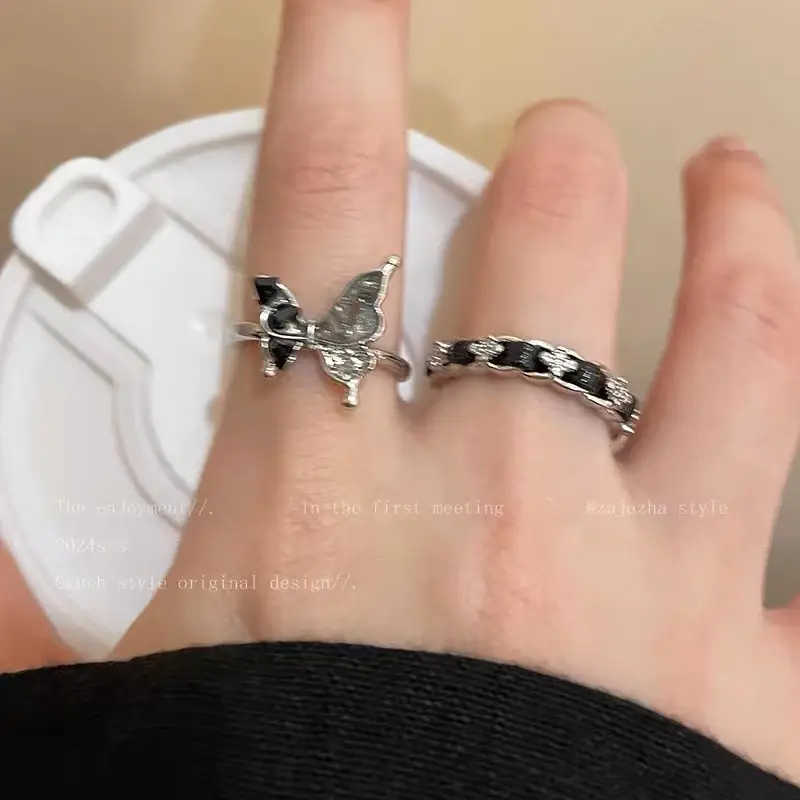 Ins Style Korean Niche Ring, Feminine, Versatile, Simple and Personalized Pair of Rings, High-End Open Index Finger Ring Wholesale — feature 19