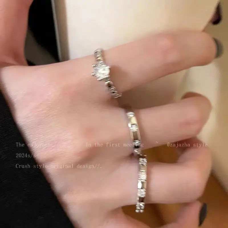 Ins Style Korean Niche Ring, Feminine, Versatile, Simple and Personalized Pair of Rings, High-End Open Index Finger Ring Wholesale — feature 21