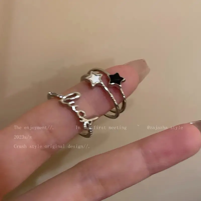 Ins Style Korean Niche Ring, Feminine, Versatile, Simple and Personalized Pair of Rings, High-End Open Index Finger Ring Wholesale — feature 23