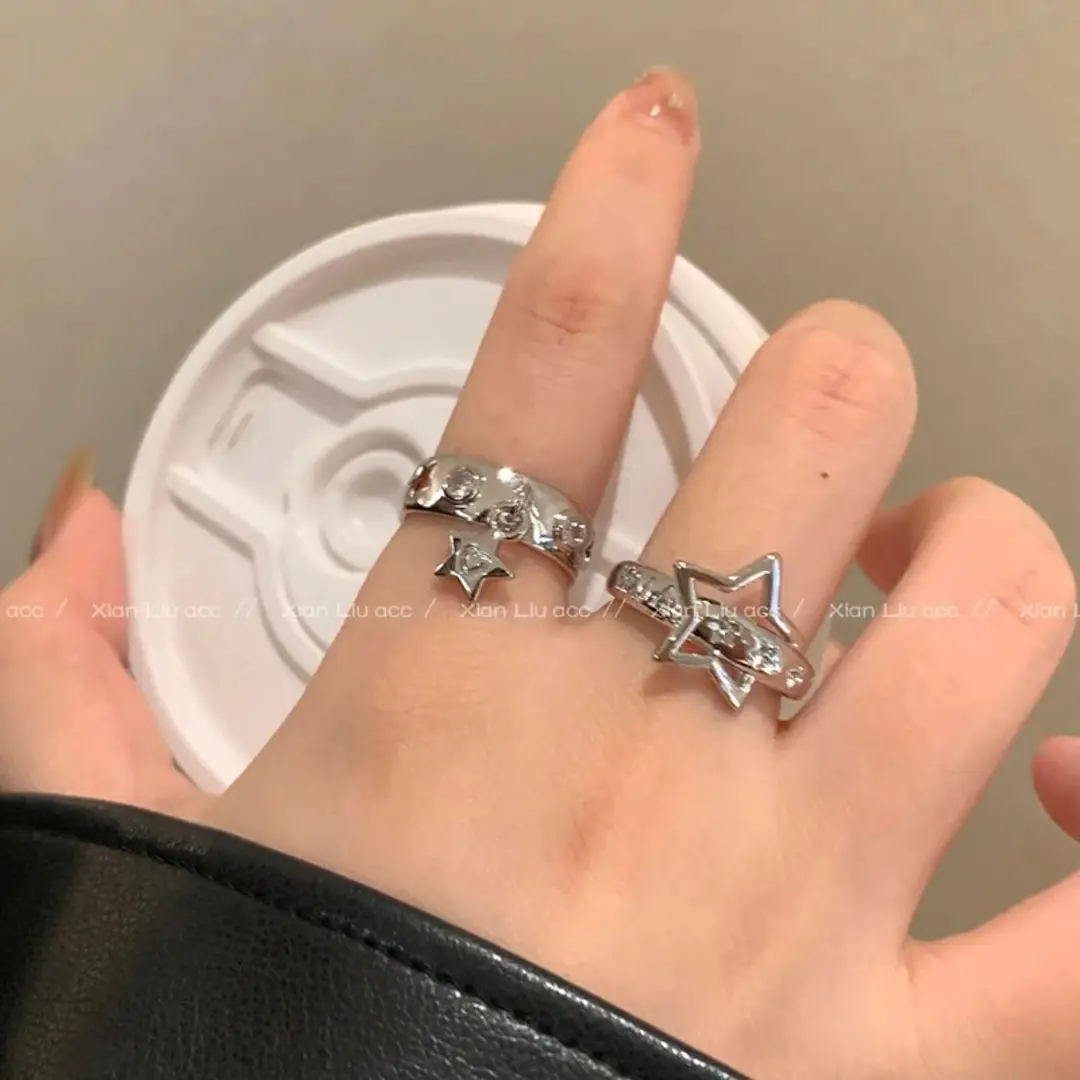 Ins Style Korean Niche Ring, Feminine, Versatile, Simple and Personalized Pair of Rings, High-End Open Index Finger Ring Wholesale — feature 4
