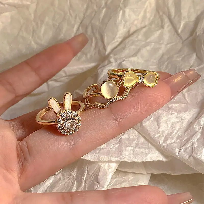 Ins Style Korean Niche Ring, Feminine, Versatile, Simple and Personalized Pair of Rings, High-End Open Index Finger Ring Wholesale — feature 9