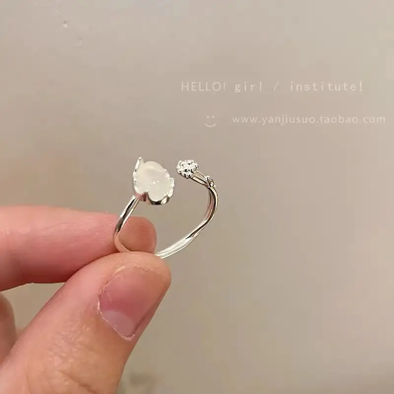 Ins Style Korean Niche Ring, Feminine, Versatile, Simple and Personalized Pair of Rings, High-End Open Index Finger Ring Wholesale