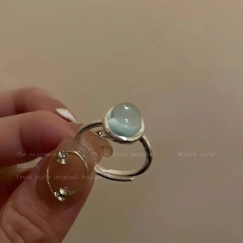 Ins Style Korean Niche Ring, Feminine, Versatile, Simple and Personalized Pair of Rings, High-End Open Index Finger Ring Wholesale