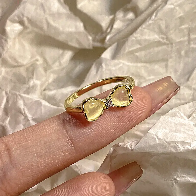 Ins Style Korean Niche Ring, Feminine, Versatile, Simple and Personalized Pair of Rings, High-End Open Index Finger Ring Wholesale