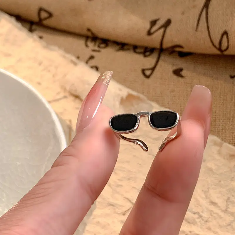 Ins Style Korean Niche Ring, Feminine, Versatile, Simple and Personalized Pair of Rings, High-End Open Index Finger Ring Wholesale