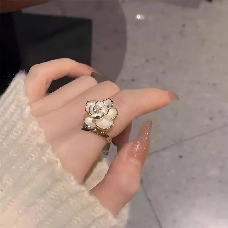 Ins Style Korean Niche Ring, Feminine, Versatile, Simple and Personalized Pair of Rings, High-End Open Index Finger Ring Wholesale
