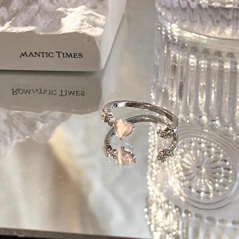 Ins Style Korean Niche Ring, Feminine, Versatile, Simple and Personalized Pair of Rings, High-End Open Index Finger Ring Wholesale