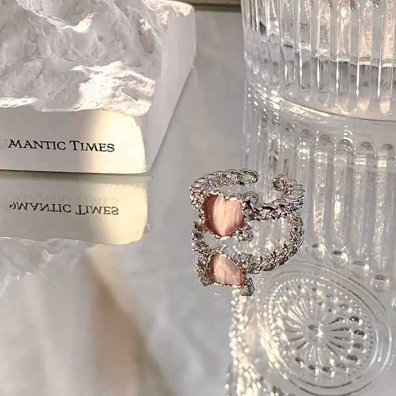 Ins Style Korean Niche Ring, Feminine, Versatile, Simple and Personalized Pair of Rings, High-End Open Index Finger Ring Wholesale