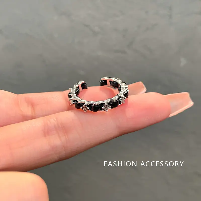 Ins Style Korean Niche Ring, Feminine, Versatile, Simple and Personalized Pair of Rings, High-End Open Index Finger Ring Wholesale