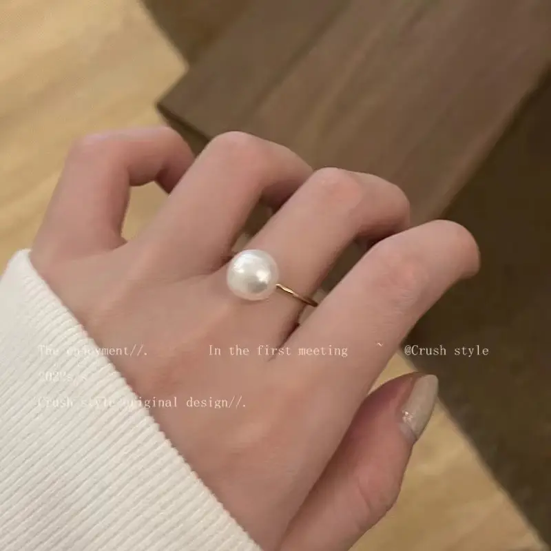 Ins Style Korean Niche Ring, Feminine, Versatile, Simple and Personalized Pair of Rings, High-End Open Index Finger Ring Wholesale