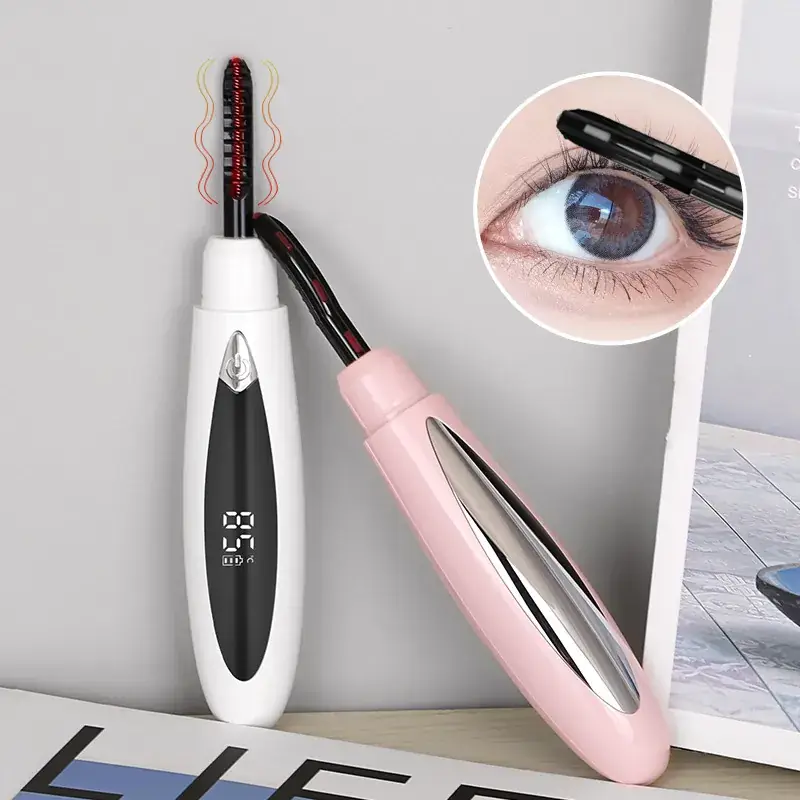 USB Electric Eyelash Curler White Digital Display