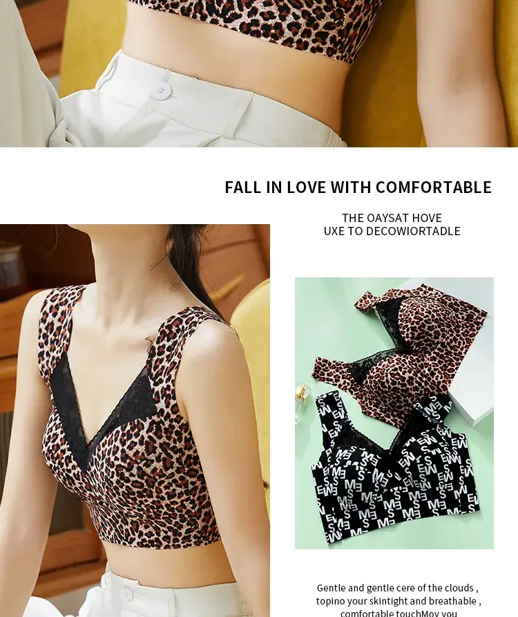 Leopardo Print Seamless Bra Underwear for Women — feature 13