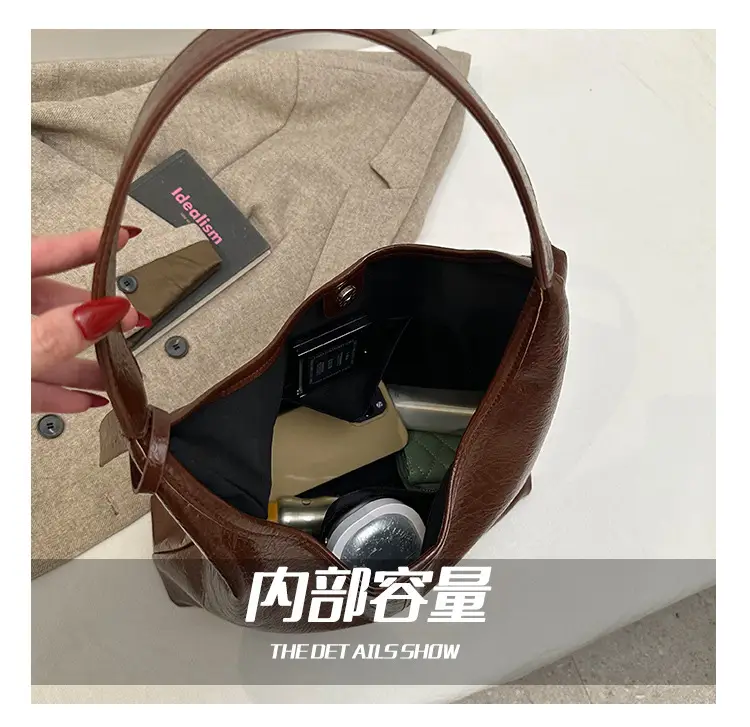 Women's Cross-Brand PU Leather Shoulder Bags Brown Black Red — feature 10