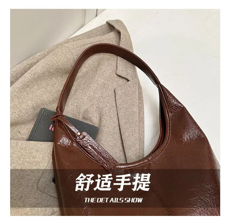 Women's Cross-Brand PU Leather Shoulder Bags Brown Black Red — feature 13