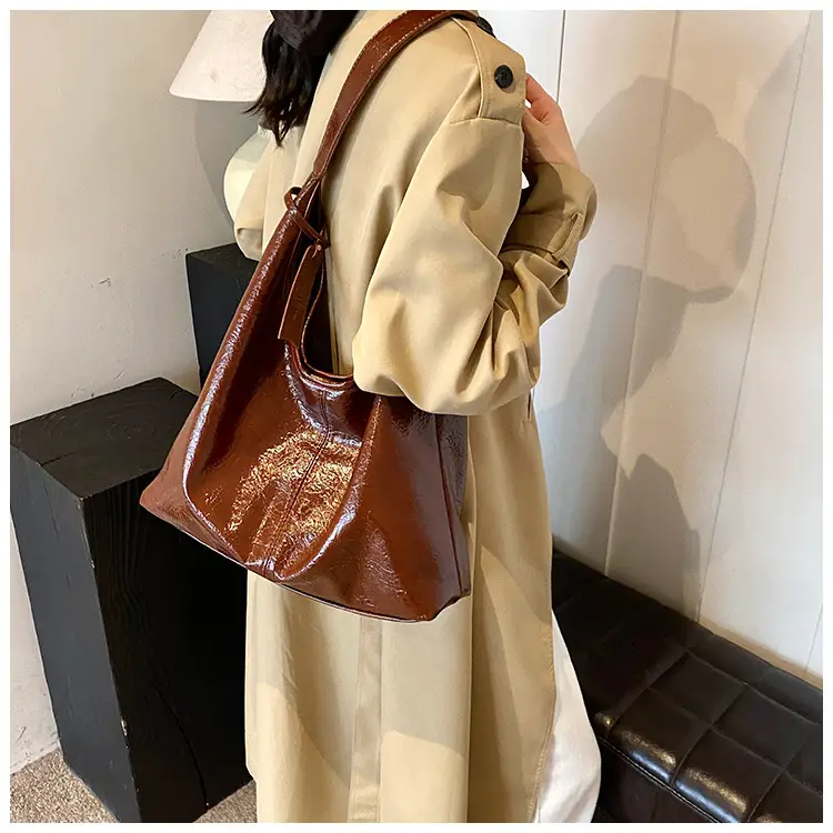 Women's Cross-Brand PU Leather Shoulder Bags Brown Black Red — feature 19