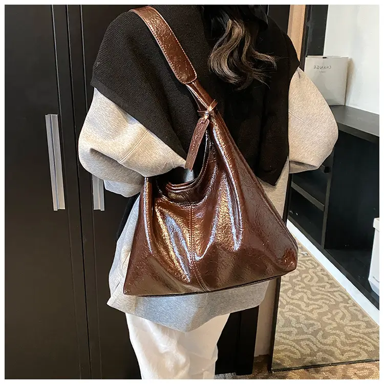Women's Cross-Brand PU Leather Shoulder Bags Brown Black Red — feature 25
