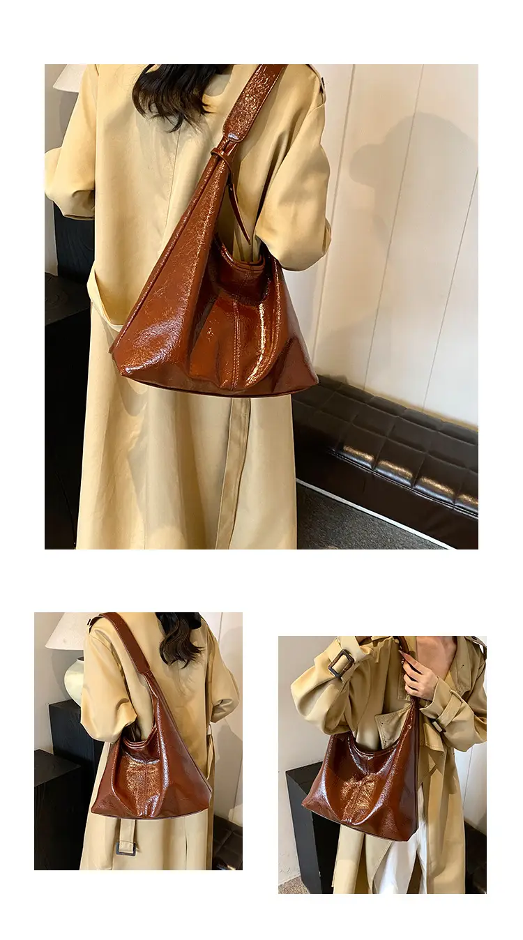 Women's Cross-Brand PU Leather Shoulder Bags Brown Black Red — feature 5