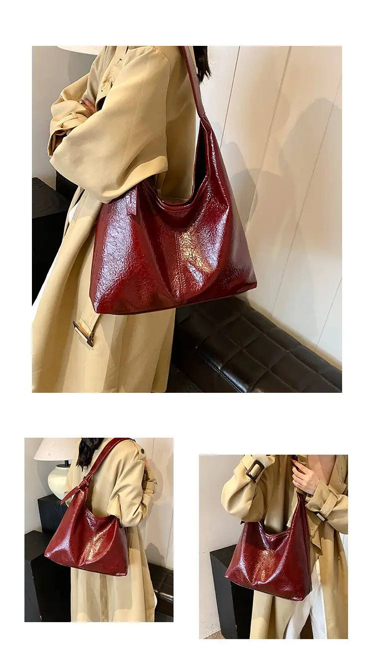 Women's Cross-Brand PU Leather Shoulder Bags Brown Black Red — feature 6