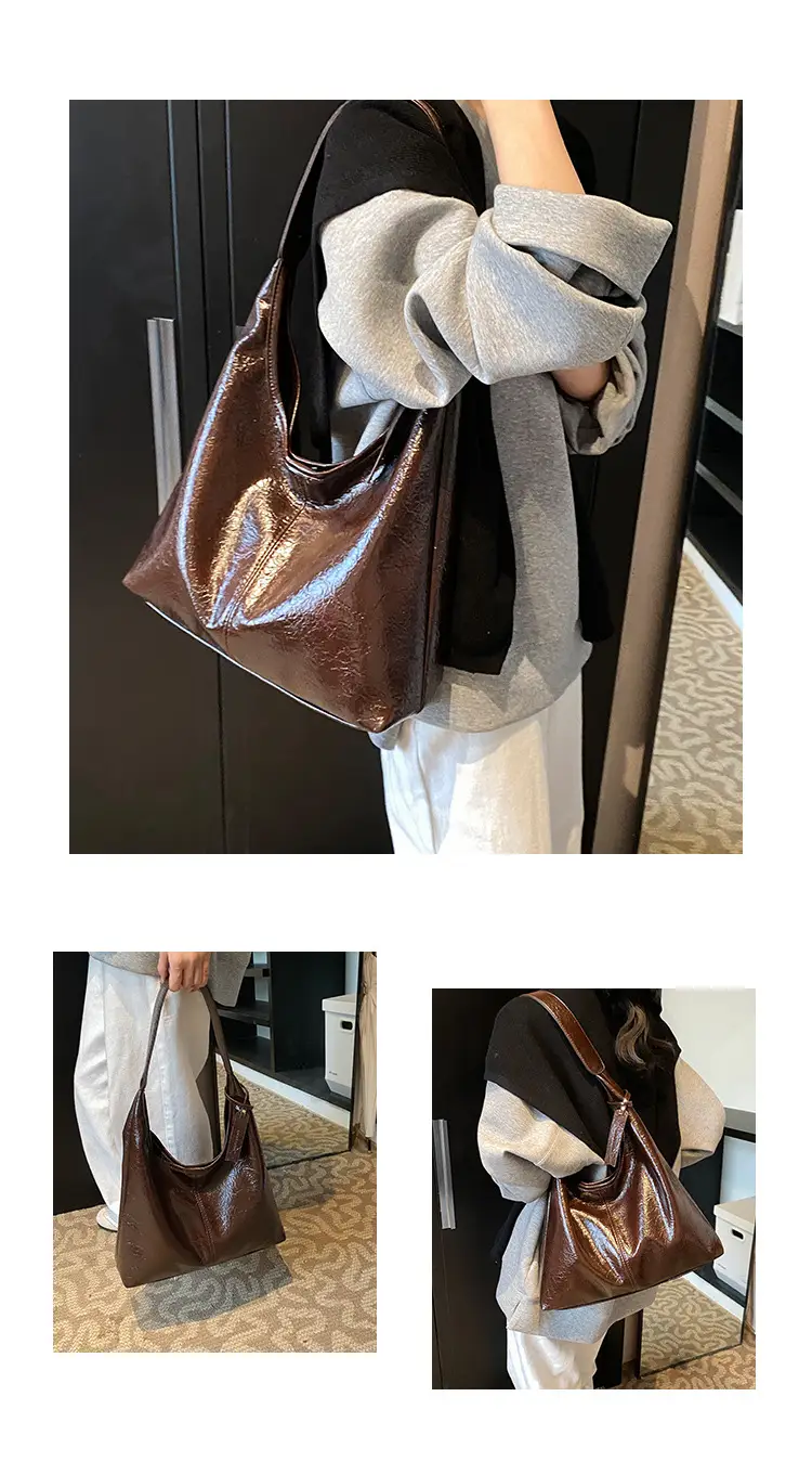 Women's Cross-Brand PU Leather Shoulder Bags Brown Black Red — feature 7