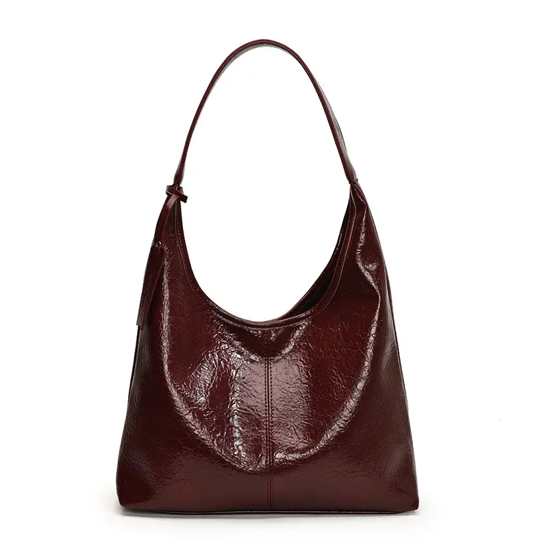 Women's Cross-Brand PU Leather Shoulder Bags Brown Black Red - Image 2