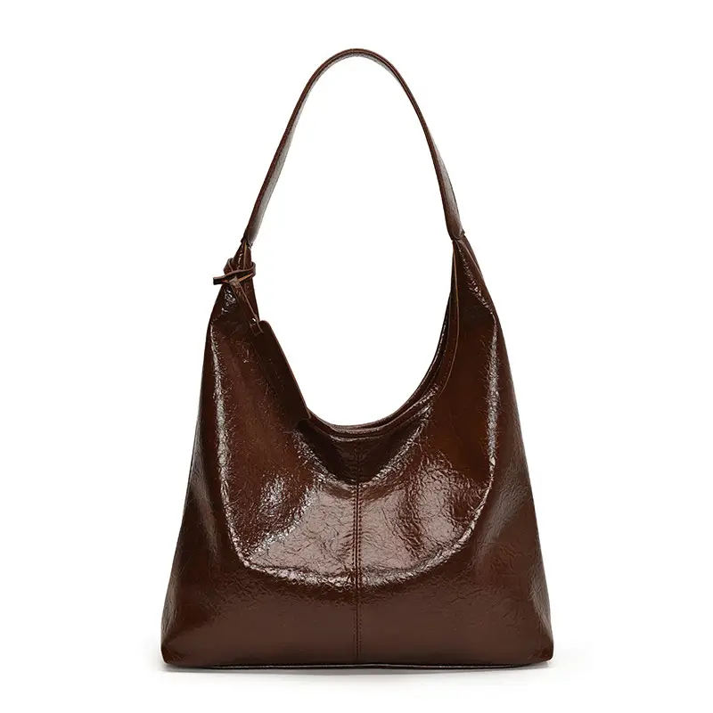 Women's Cross-Brand PU Leather Shoulder Bags Brown Black Red - Image 3
