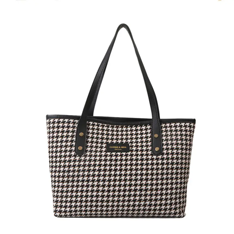Women Cross-border Canvas Tote Bag Large Capacity Brown - Image 10