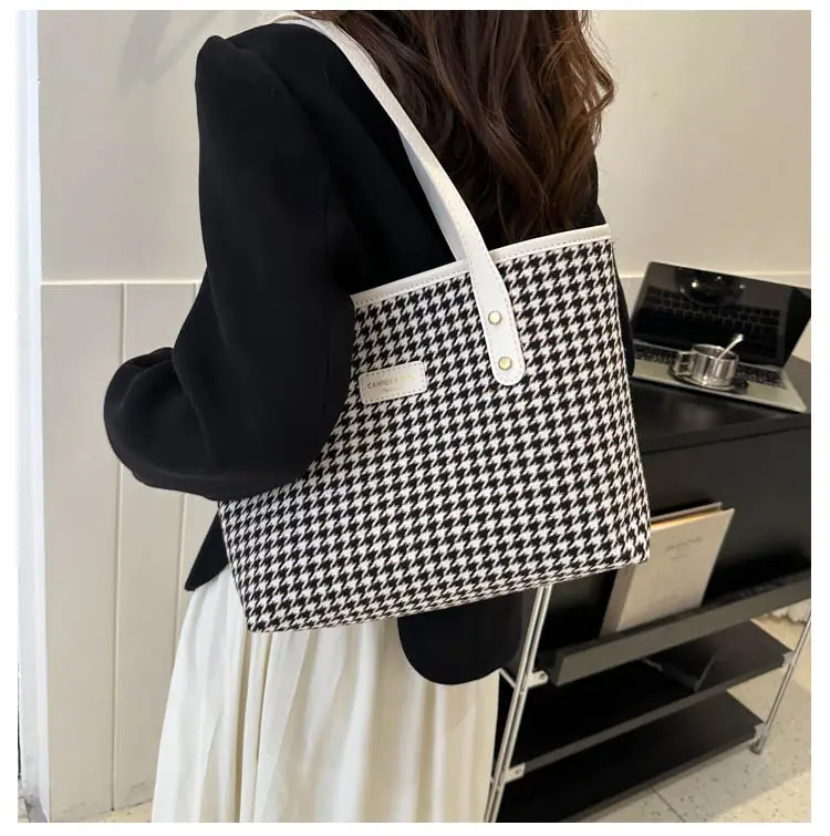 Women Cross-border Canvas Tote Bag Large Capacity Brown — feature 20