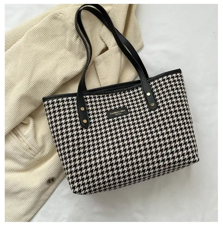 Women Cross-border Canvas Tote Bag Large Capacity Brown — feature 24