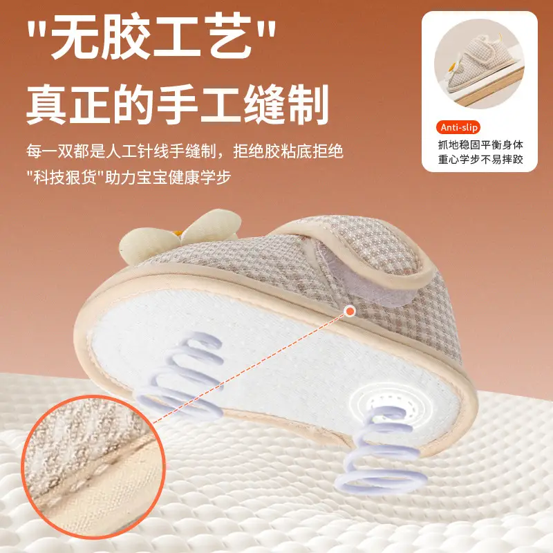 Baby Cotton Shoes, Warm Cloth Shoes, Toddler Shoes, 3-10 Months, 0-1 Year Old Girls, Baby Shoes, Soft Sole, Non-Slip, Fleece-Lined