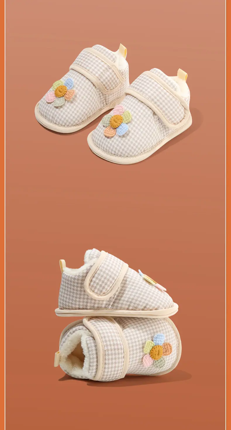 Baby Cotton Shoes, Warm Cloth Shoes, Toddler Shoes, 3-10 Months, 0-1 Year Old Girls, Baby Shoes, Soft Sole, Non-Slip, Fleece-Lined — feature 23