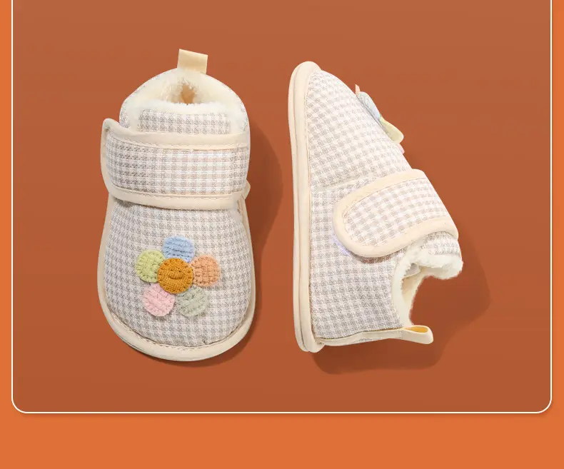 Baby Cotton Shoes, Warm Cloth Shoes, Toddler Shoes, 3-10 Months, 0-1 Year Old Girls, Baby Shoes, Soft Sole, Non-Slip, Fleece-Lined — feature 24