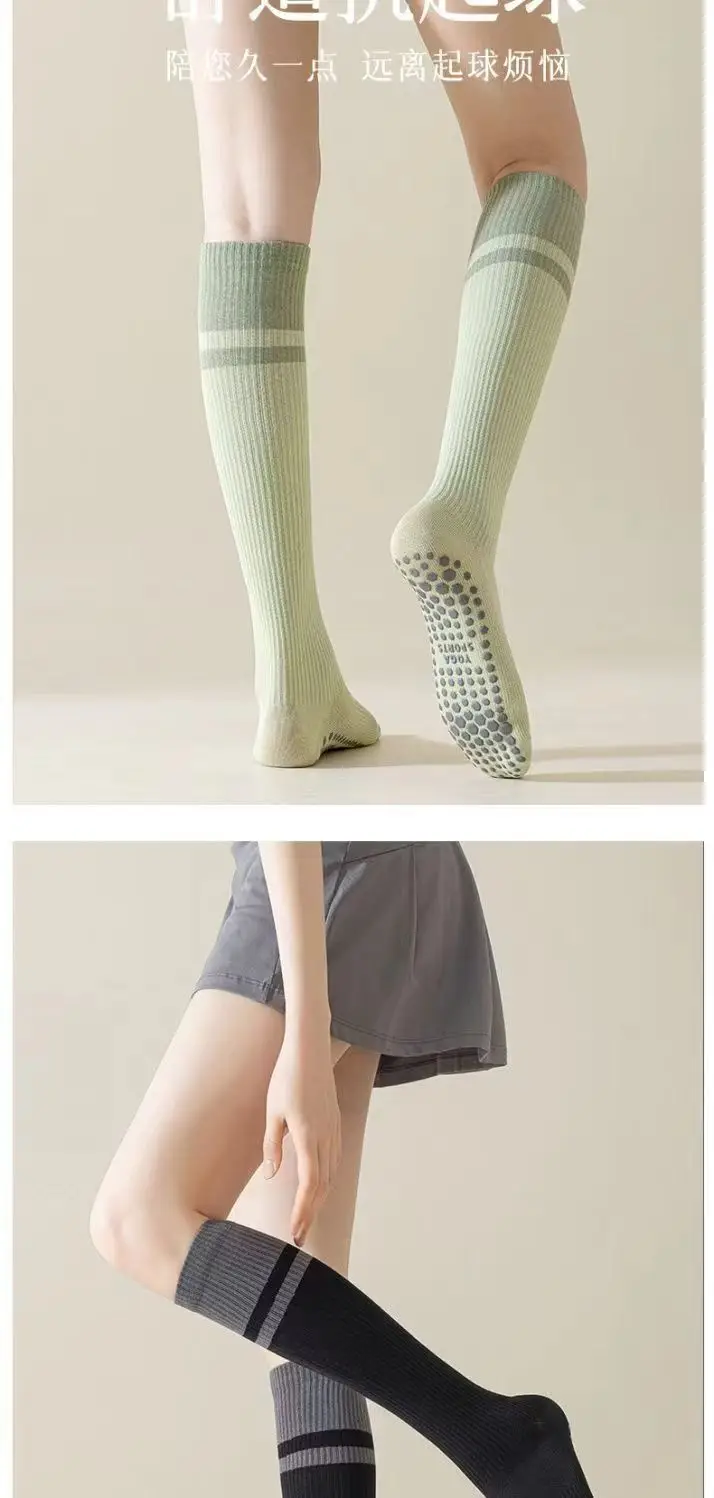 Calf Socks Women's Mid-Calf Socks Non-Slip Professional Sports Muscle Pressure Socks Fitness Pilates Cycling Yoga Socks — feature 12