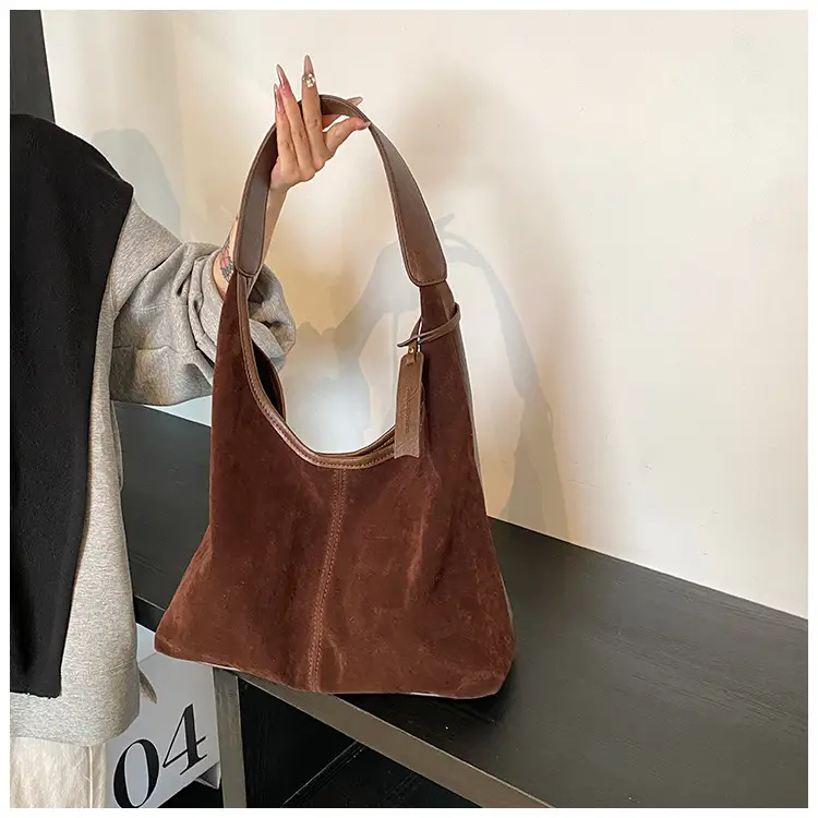Brown Vintage Frosted Women's Tote Bag Large Capacity — feature 15