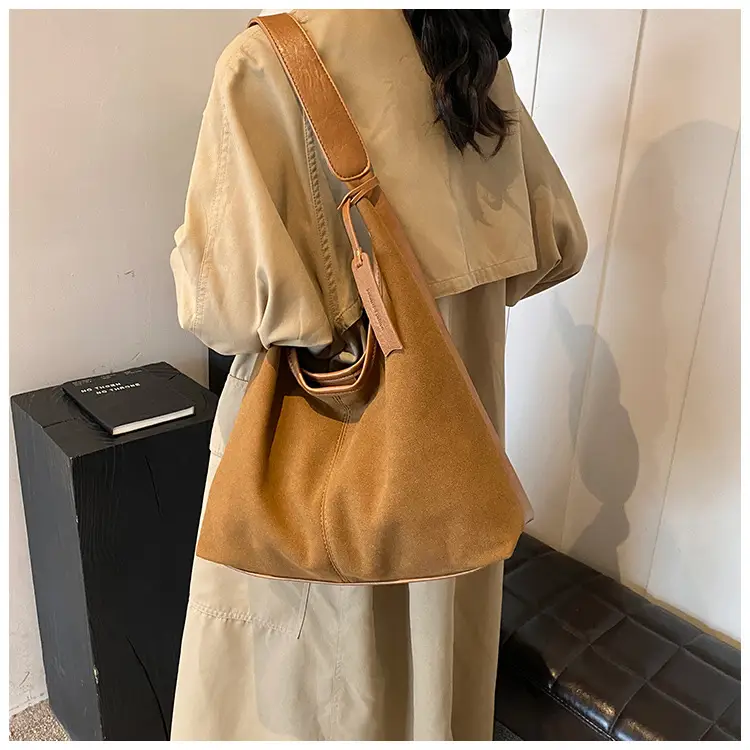 Brown Vintage Frosted Women's Tote Bag Large Capacity — feature 22