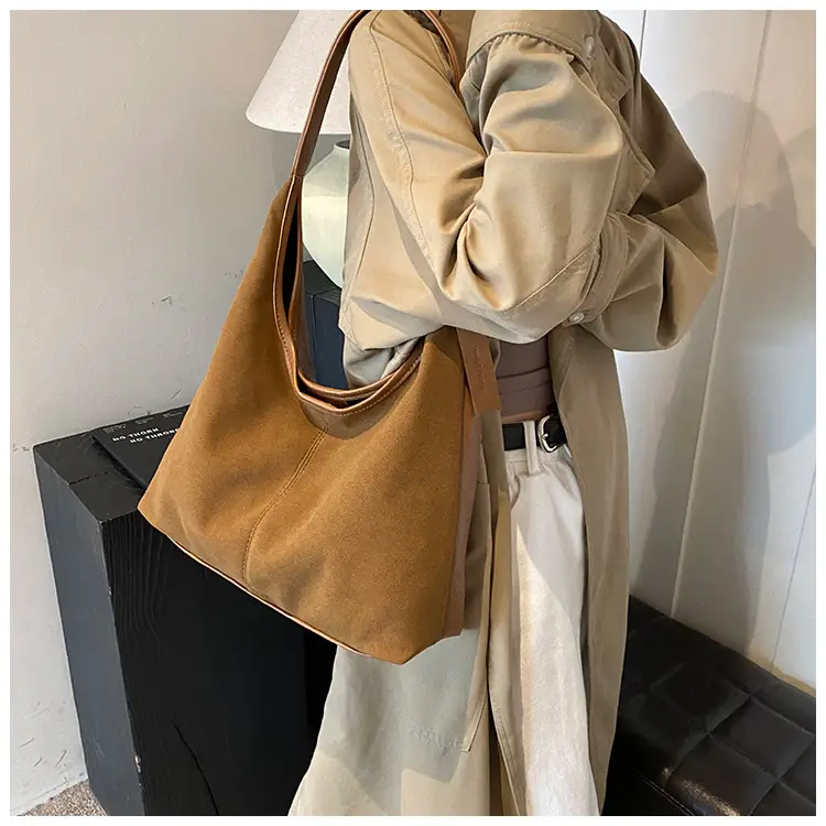 Brown Vintage Frosted Women's Tote Bag Large Capacity — feature 23
