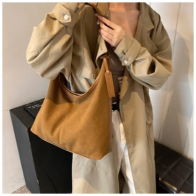 Brown Vintage Frosted Women's Tote Bag Large Capacity — feature 25