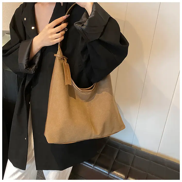 Brown Vintage Frosted Women's Tote Bag Large Capacity — feature 31