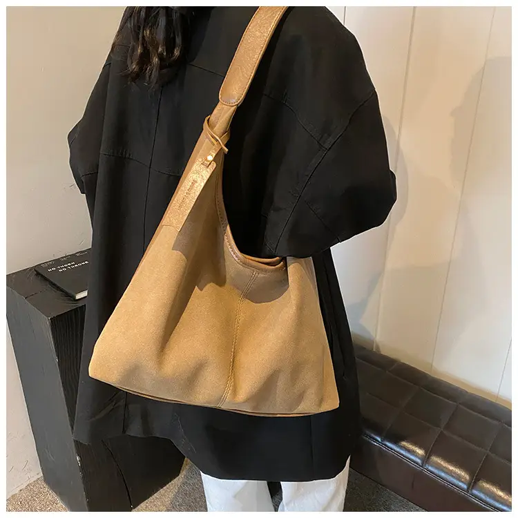 Brown Vintage Frosted Women's Tote Bag Large Capacity — feature 32