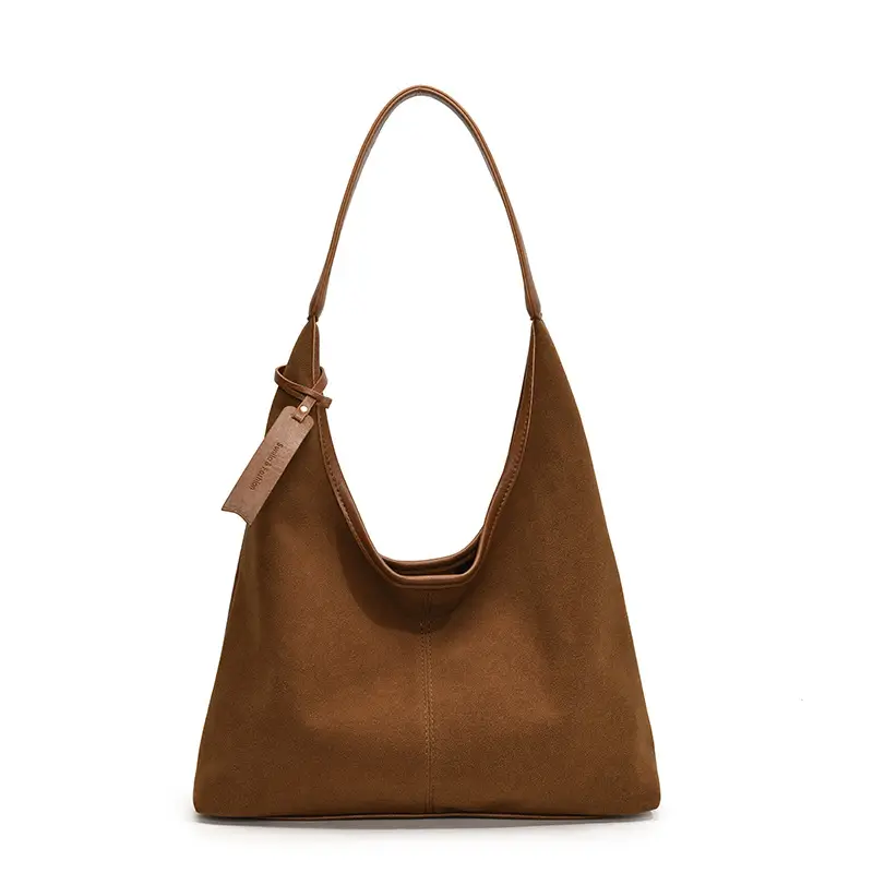 Brown Vintage Frosted Women's Tote Bag Large Capacity - Image 4