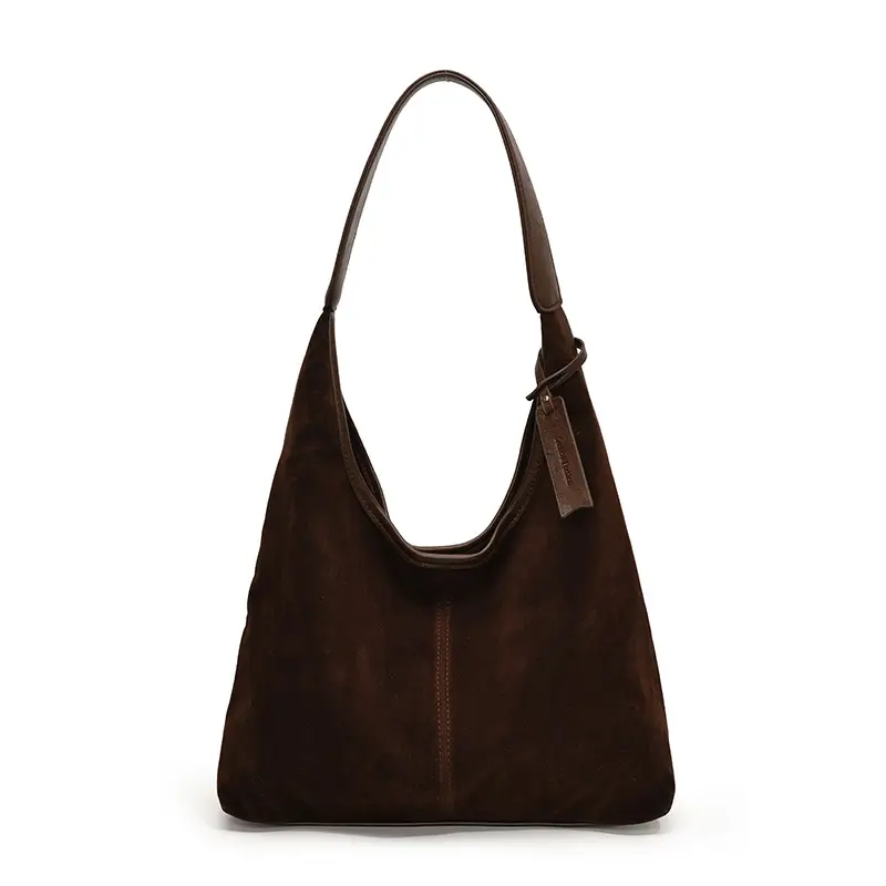 Brown Vintage Frosted Women's Tote Bag Large Capacity - Image 5