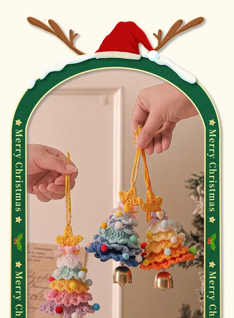New 2025 Plush Christmas Tree Ornament with Bell — feature 6