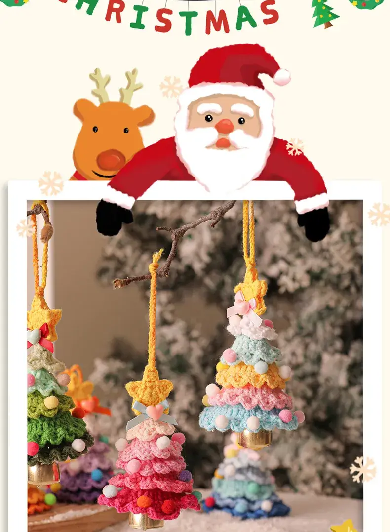 New 2025 Plush Christmas Tree Ornament with Bell — feature 9