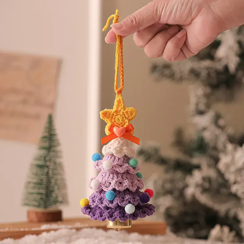 New 2025 Plush Christmas Tree Ornament with Bell - Image 2