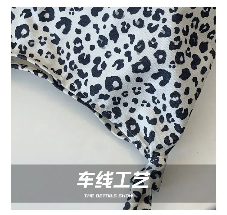 Leopard Print Fleece Shoulder Bag for Women Large Capacity — feature 5