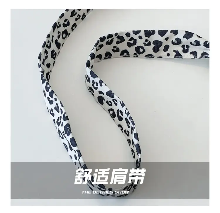 Leopard Print Fleece Shoulder Bag for Women Large Capacity — feature 7