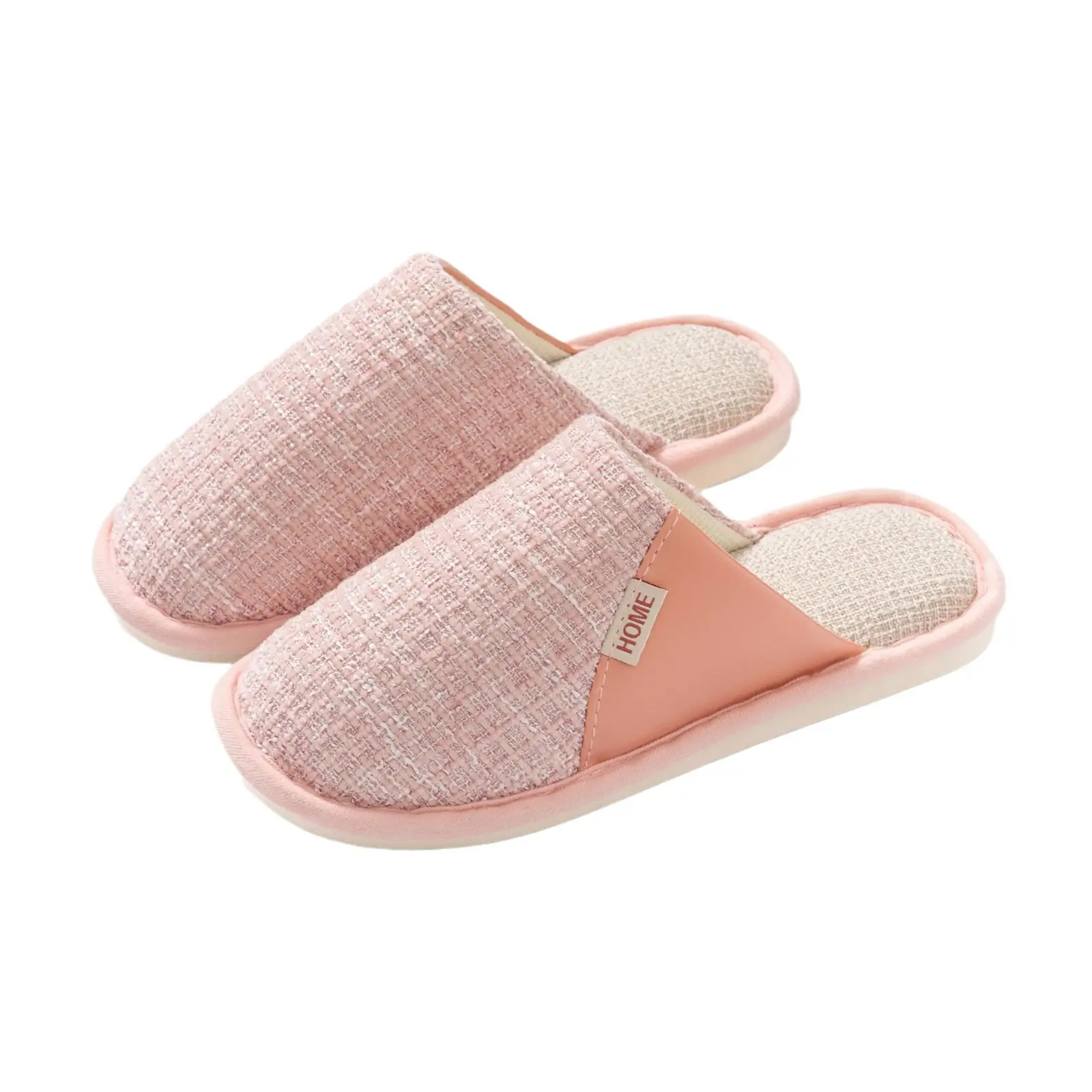 Women Cotton Slip-On Slippers Brown Winter Indoor - Image 9