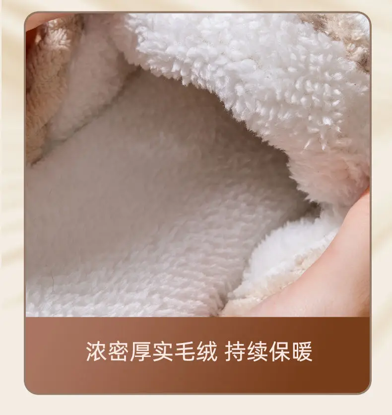 Pink Cotton Slippers for Women Winter Warm Indoor — feature 10